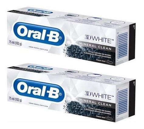 Kit 2 Pasta De Dente Preta Oral B 3d White Mineral Clean Oral B