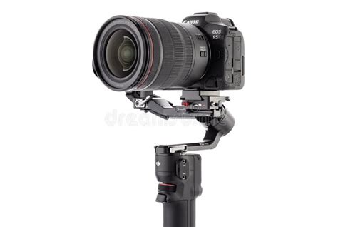 Canon R5 Camera And Dji Ronin 3 Mini Isolated On White Editorial Image Image Of Dslr