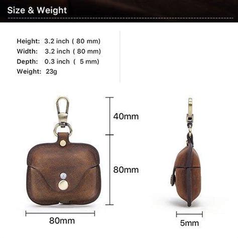 Genuine Leather AirPod Case With Keychain - Woosir