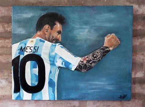 Lionel Messi realismo cuadro óleo pintura Messi 10 Messi 10 things