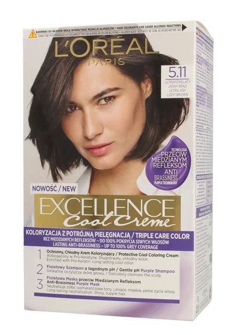 Loreal Excellence Cool Creme Krem koloryzujący 5 11 Ultra Popielaty