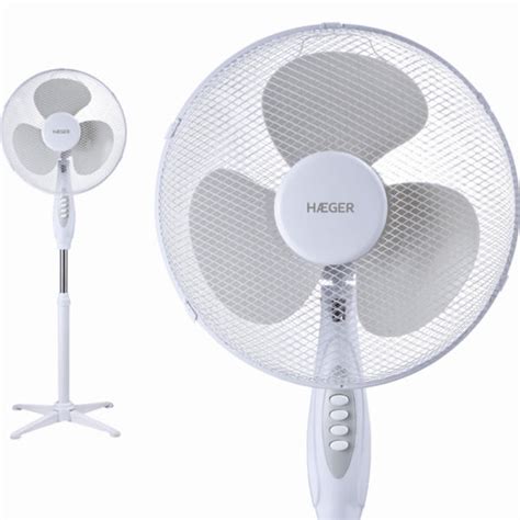 Ventilador De Pie Cross Wind Blanco H Ger Eletrodom Sticos