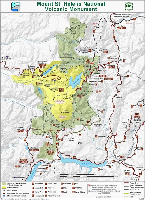 Mount St Helens Map