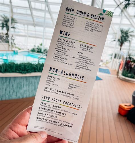 Up To Date Royal Caribbean S Drinks Prices And Menus Cruising