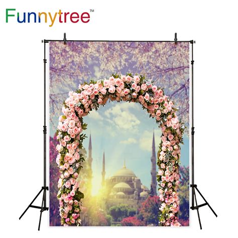 Funnytree Tel N De Fondo Para Estudio Fotogr Fico Puerta De Flor Rosa