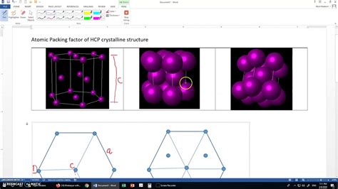 Atomic Packing Factor Of Hexagonal Close Packed Crystalline Structure Part 1 Youtube