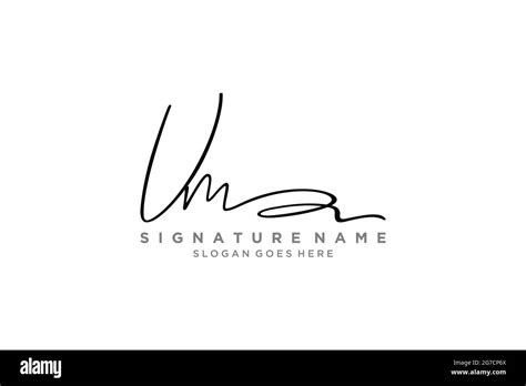 Vm Brief Unterschrift Logo Vorlage Elegantes Design Logo Zeichen Symbol