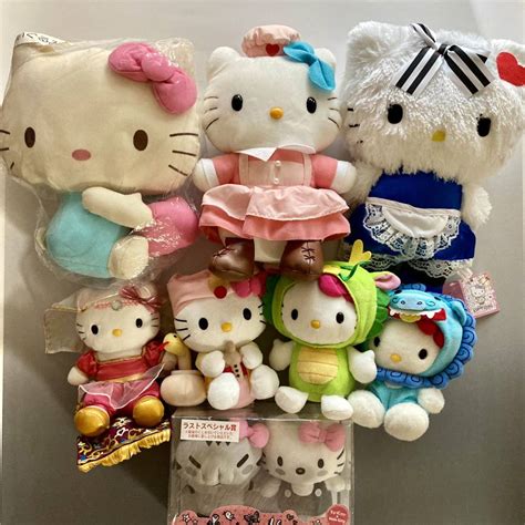 【目立った傷や汚れなし】【大量】ハローキティ Hello Kitty キティー ぬいぐるみ マスコット ナースアリスレトロ龍ヘビ