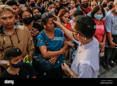 Antipolo City Rizal Philippines Nd Feb Worshipper Receives