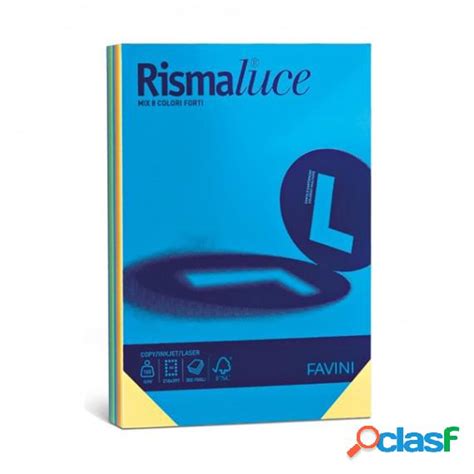 Carta Rismaluce A Gr Mix Colori Favini Conf Fogli