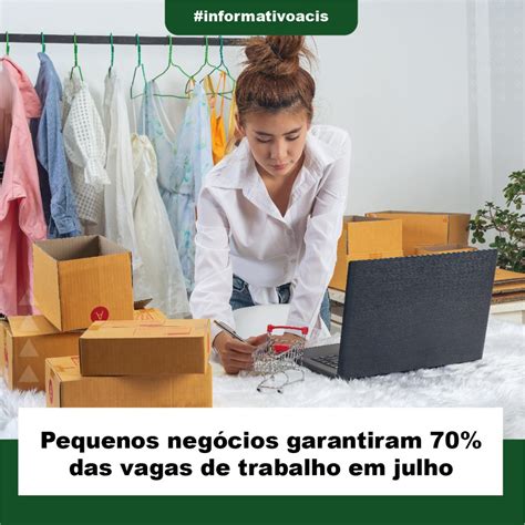 Pequenos negócios garantiram 70 das vagas de trabalho em julho