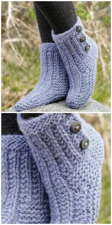 Knitted Slipper Boots Pattern Ideas Youll Love The Whoot Knit