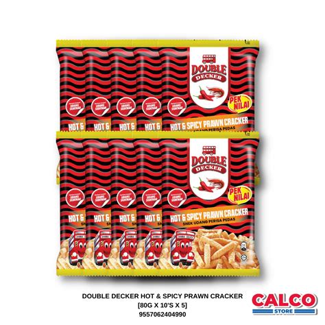 G X Pcs Mamee Double Decker Hot Spicy Prawn Cracker Snek Udang Perisa Pedas Keropok Snacks