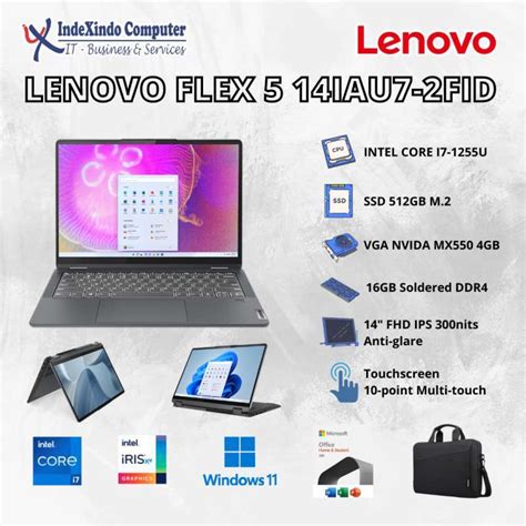 Jual Lenovo Ideapad Flex 5 14iau7 2fid Core I7 1255u 16gb 512gb Ssd