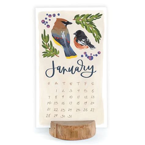 Feathered Friends Stump Calender Freshie Zero Studio Shop