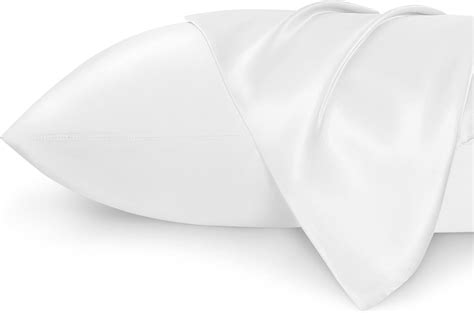 Bedsure King Size Satin Pillowcase Set Of 2 White Silk Pillow Cases For Hair And