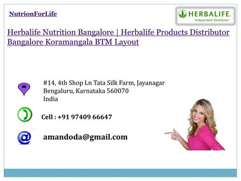 PPT Herbalife Nutrition Bangalore Herbalife Products Distributor