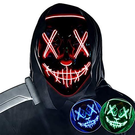 Halloween Mask Led Light Up Masks Scary Mask For Festival Cosplay