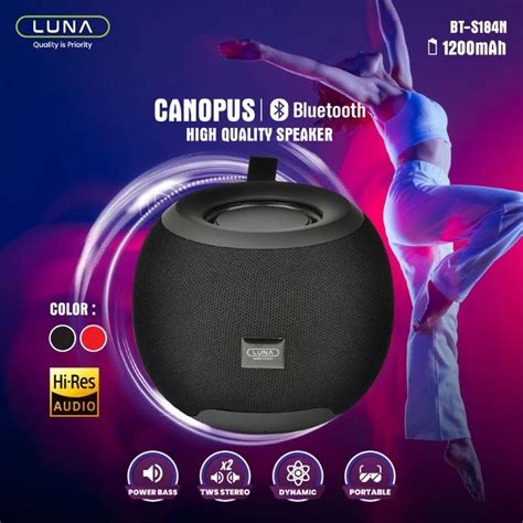 Jual Speaker Bluetooth TWS LUNA CANOPUS Xbass MP3 Radio FM Original