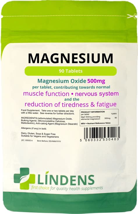 Lindens Magnesium Tablets 500mg