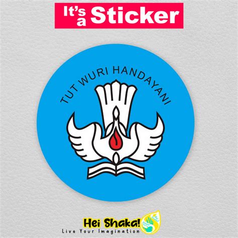 Heishaka Stiker Logo Tutwuri Handayani Sticker Pendidikan Vinyl Anti