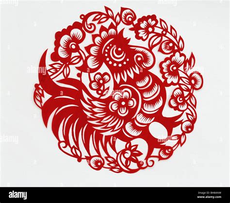 Red paper cutting Stock Photo - Alamy