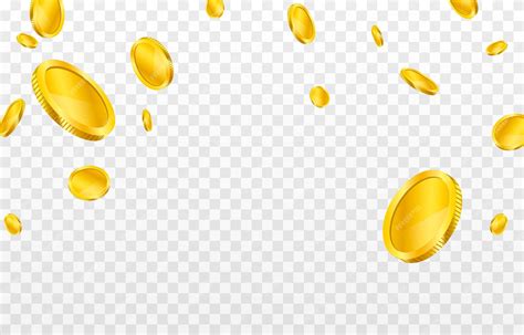 Premium Vector Vector Gold Coins Fall From The Sky