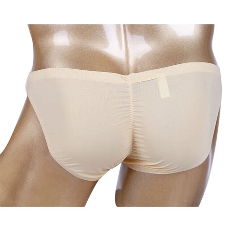 Us Men S Spandex Bikini Briefs Stretchy Bulge Pouch Ruched Back Swim