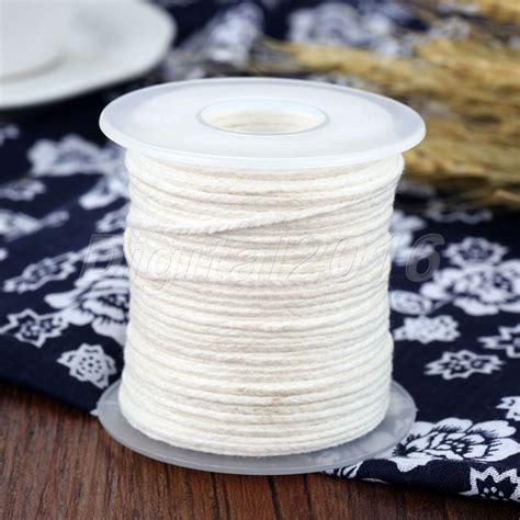 1roll Smokeless Square Braid Candle Wick 61m Handmade Candle Unwaxed