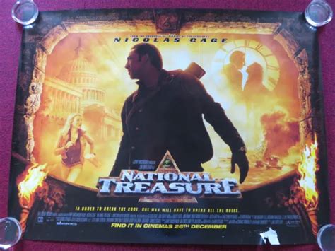 NATIONAL TREASURE QUAD 30 X 40 ROLLED POSTER DISNEY NICOLAS CAGE