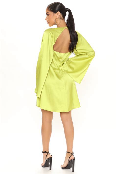 Class For Days Satin Mini Dress Lime Fashion Nova Dresses Fashion Nova