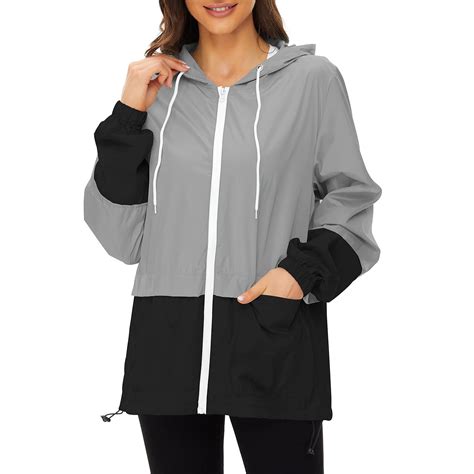 Zando Lightweight Rain Jacket Women Packable Rain Coat For Women Waterproof With Hood