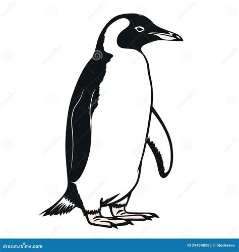 Detailed Penguin Outline Svg Cutout Shape Clip Art Royalty Free Cartoon