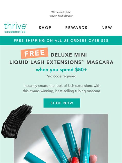 Thrive Causemetics Free Mini Mascara Just For You Milled
