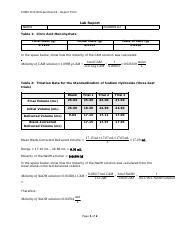 Calculating Molarity In Chemistry Lab Experiments Course Hero