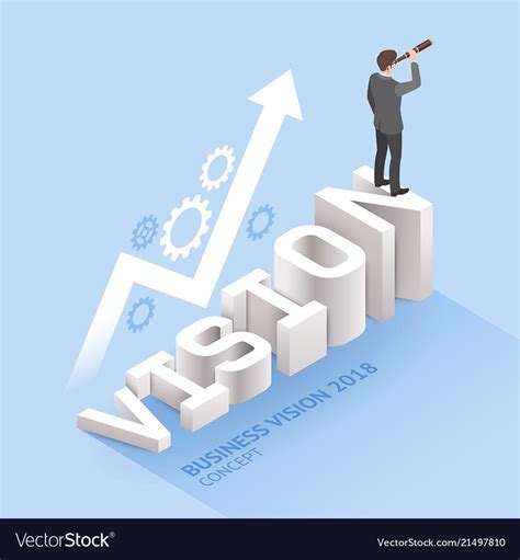 Business Vision Concepts Businessman Standing Vector Image