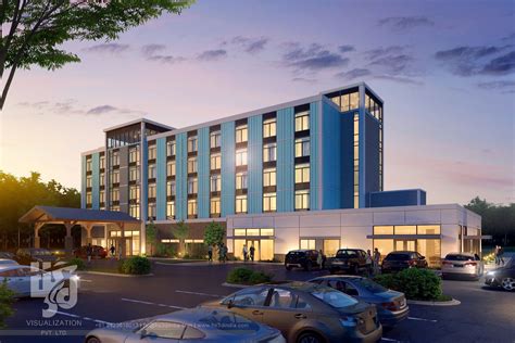 3d Visualization Commercial Exterior Hotel Design 60 Off