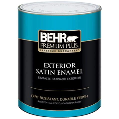 BEHR Premium Plus 1 Qt Deep Base Satin Enamel Exterior Paint 934004