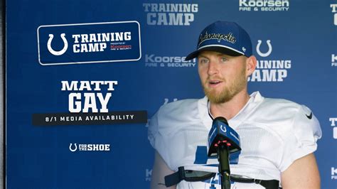 Matt Gay Training Camp Media Availability August