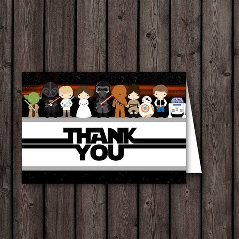 Star Wars Thank You Cards Thank You Card Birthday Or Baby Etsy