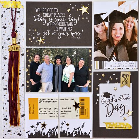 Grad Simple Set Graduation Day Graduation Scrapbook School Scrapbook