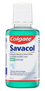 Colgate Savacol Antiseptic Throat Rinse Mouthwash Fresh Mint Ml