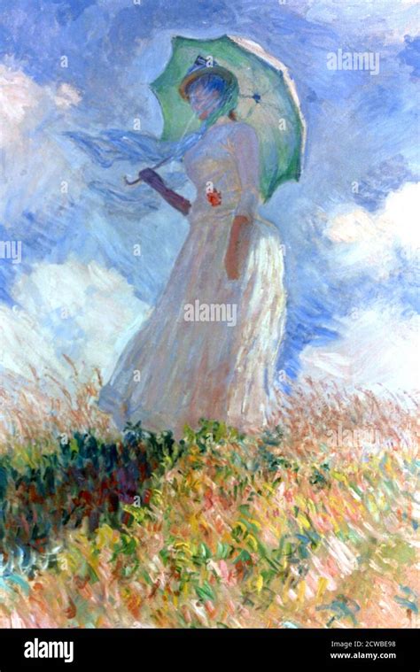 Mujer Con Paraguas Girada A La Izquierda 1886 Artista Claude Monet