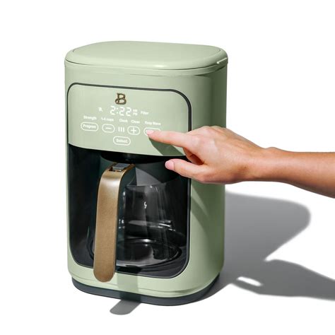 Programmable Touchscreen Coffee Maker, Sage Green by Drew Barrymore ...