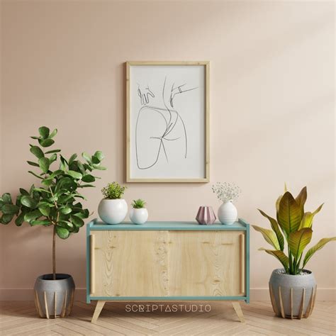 Erotic One Line Art Nude Line Drawing Sexy Drawing Naked Etsy