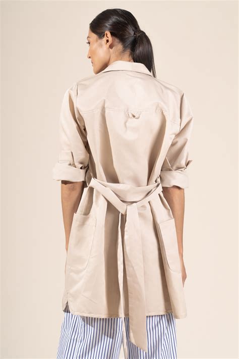Lily In Nude Protective Outerwear Trench Coat Atelier Debbie Co