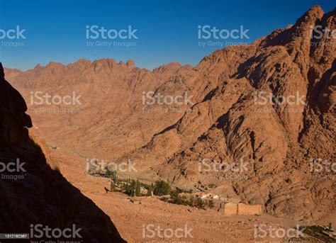 St Catherines Monastery At The Foot Of Mount Sinai Egypt Stock Photo