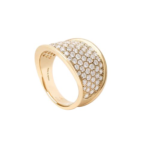 Marco Bicego Lunaria Alta Ring Mit Diamanten Gold 18 Karat AB550 B1 Y