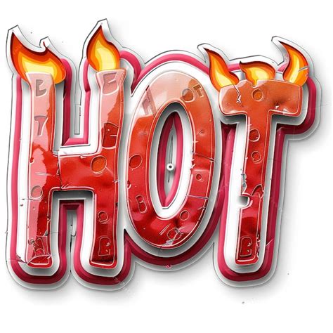 Fiery Hot Word With Flames Premium AI Generated Image