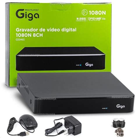 Dvr Giga Hd 8 Canais Digital 4 Em 1 Open Hd 1080n Gs0465 GIGA